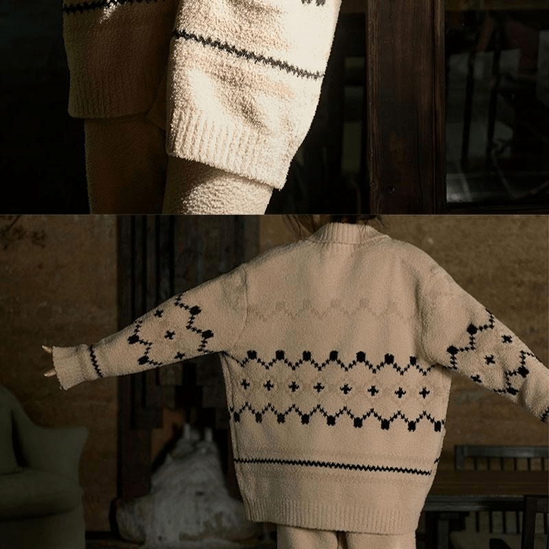 【中国直邮】 Lullabuy 北欧日记睡衣套装居家服 M码