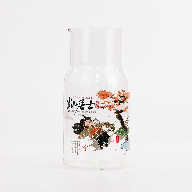 茶颜悦色 玻璃杯套装 茶小颜出游记系列 600ml/20.28oz+200ml/6.76oz 茶颜周边 玻璃杯套杯 8