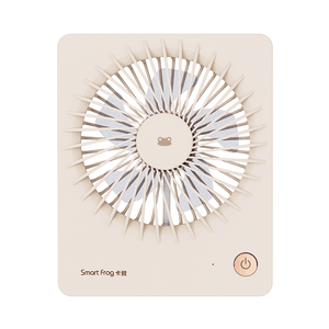 【中国直邮】小米有品卡蛙桌面充电USB迷你风扇 充电款 奶油杏