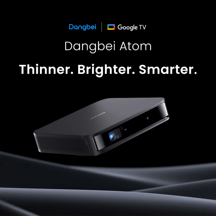 DANGBEI当贝 Atom激光投影仪 高清 1080P Google TV 内置 Netflix 1200流明激光投影 40-457.2cm 9