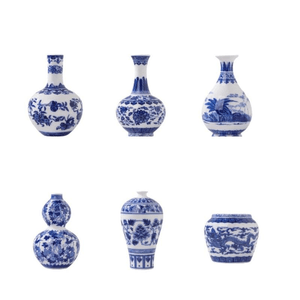 Jingdezhen Official Ceramic Antique Decoration Blue And White Mini Gift Box 6-piece Set