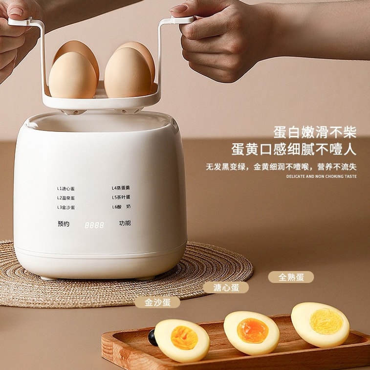 【中国直送】Baiyi 卵調理器 6モード全自動多機能卵蒸し器 とろとろ卵 温泉卵 110V 3