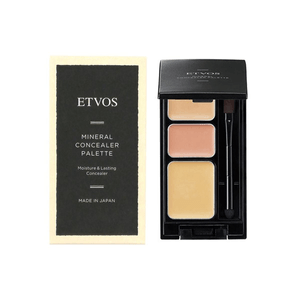 【日本直邮】 日本 ETVOS 矿物三色小奶霜遮瑕膏遮瑕盘 遮痘印黑眼圈泪沟 3.1g