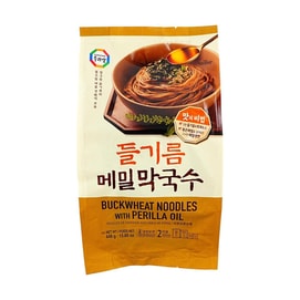 Buckwheat Noodles with Perilla Oil , 2 Servings , 15.8 oz 【Korean Memil Guksu】【K- Drama Same Style】