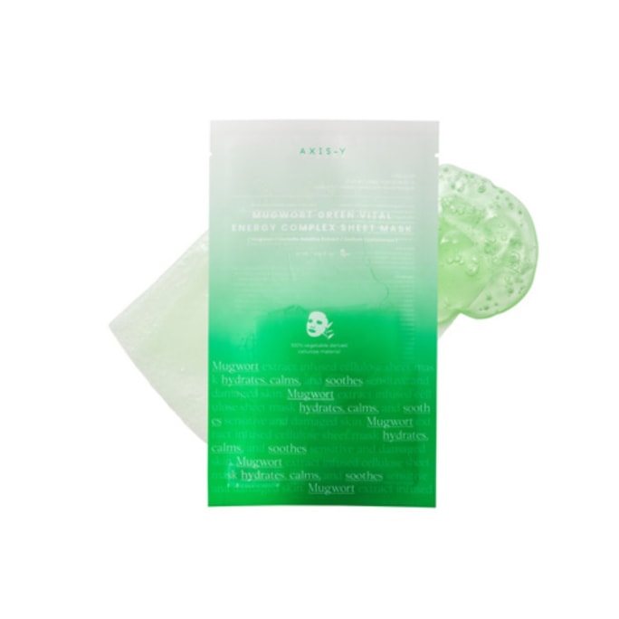 AXIS-Y  Mugwort Green Vital Energy Complex Sheet Mask 27ml X 5pc