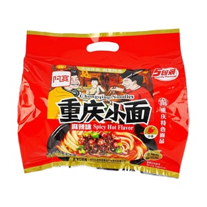 白家陳記 阿寬重慶小麵 麻辣小麵 沖泡泡麵泡麵 5連包 500g