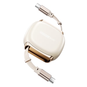 Retractable Data Cable Gold Magnetic Dual Type-C 100W 1pc Super Fast Charging Magnetic Cable For Apple Phones