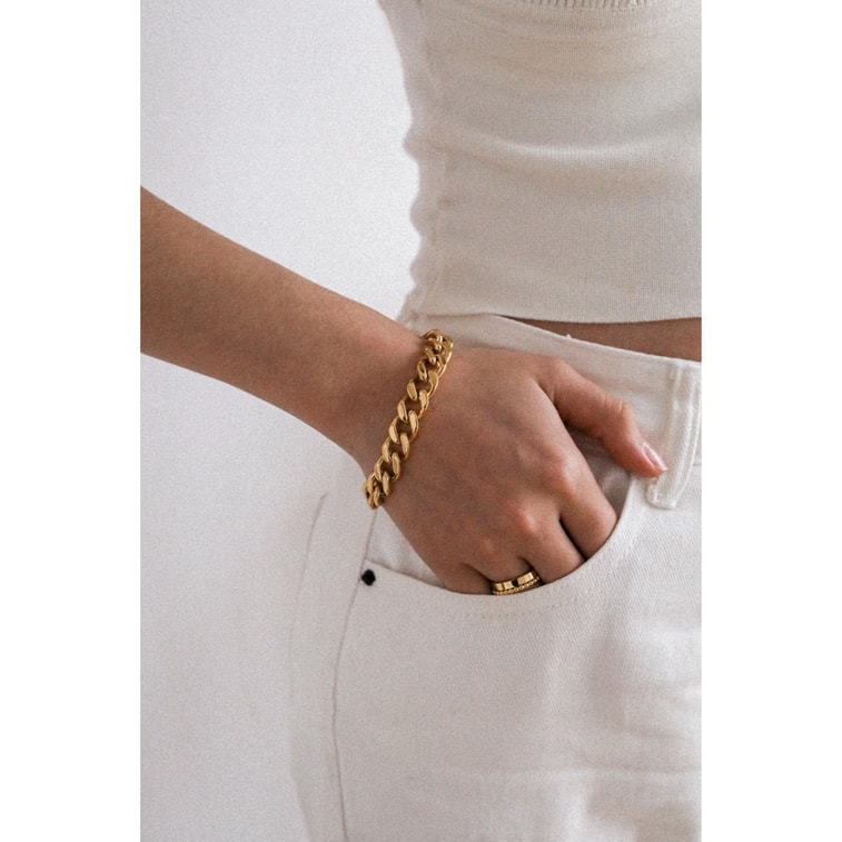 SHAPES STUDIO 超宽Curb叠戴手链 一条 3