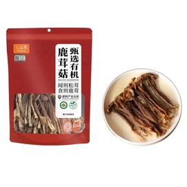 七品燕 正宗有机鹿茸菇 200g干蘑菇特级 袋装煲汤古田土特产菌菇鹿茸菇【200g袋装】【有机认证】【绿色食品】