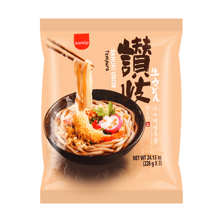 SAMLIP 天ぷら付き讃岐うどん - 3人前、24.13オンス - Yami