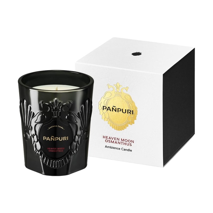 PANPURI, Heaven Moon Osmanthus Fragrance Candle, Scented Candle with Flame, 250g