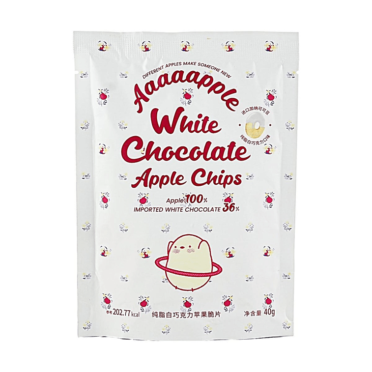 Aaaaapple 黑巧克力苹果脆片+白巧克力苹果脆片 40g*2包【2种口味组合装】【配料只有纯可可脂巧克力+苹果】【小红书爆火 赵露思同款】 10