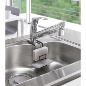 Faucet-Hanging Sponge Holder - Double - Steel Black