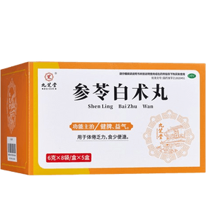 Shenling Baizhu Pills, Strengthen The Spleen And Boost Energy, For Fatigue, Lack Of Strength, Poor Appetite, And Loose Stools, Expel Dampness, 6g × 8 Bags/box × 5 Boxes