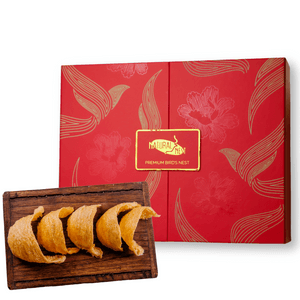 九龍堂インドネシア産純天然A級黄金色の燕の巣三角225g半ポンド栄養美容製品