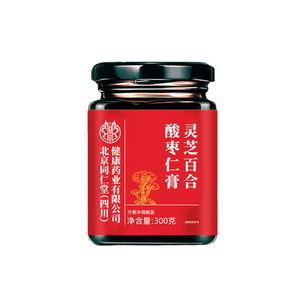 【中国直邮】 北京同仁堂 酸枣仁膏 灵芝百合茯苓失助睡眠茶300g/瓶