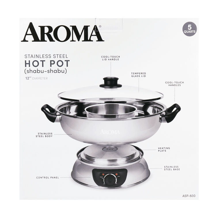【低価格保証】4クォートステンレス電気しゃぶしゃぶ鍋 ASP-600 1年間製造保証 13