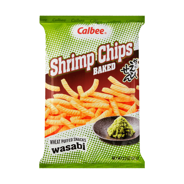 CALBEE Baked Wasabi Shrimp Flavored Chips 94g