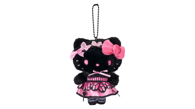 goth hello kitty plush backpack Halloween Black Cat this adorable backpack includes a back zipper pocket and adjustable straps Spooky Ghost Kitty Plush Backpack