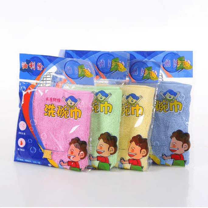 Non Greasy Cloth, Super Good For Dishwashing Towels, Oil Stains Separated By Water, 4 Pieces, 26 * 26cm