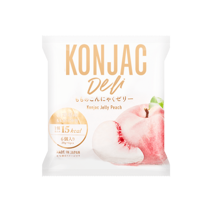 Peach Konjac Jelly - 6 Pieces, 4.2oz