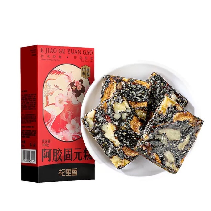 Colla Corii Asini Gourmet Cake Red Date Wolfberry Flavor Nourishing Qi 300g/box 30 Sachets Vacuum Packing