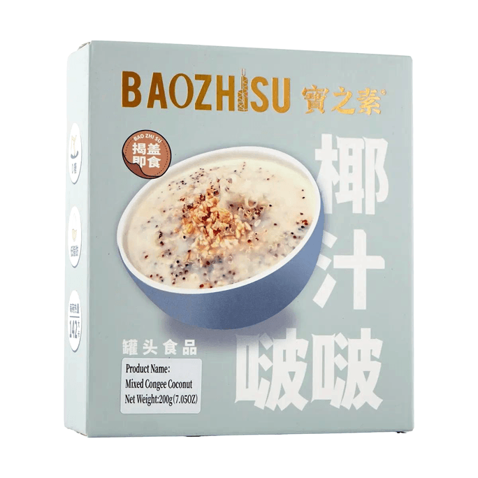 【香濃營養 內含銀耳藜麥】寶之素 椰汁啵甜品養生 生椰燕麥早餐代餐粥 200g