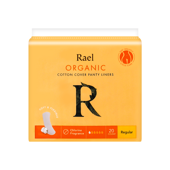 Organic Cotton Cover Liners Regular 6inches 20pcs
