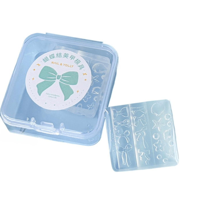 Yuli Food-grade High-temperature Resistant Silicone Bow Nail Mold, 1Pc