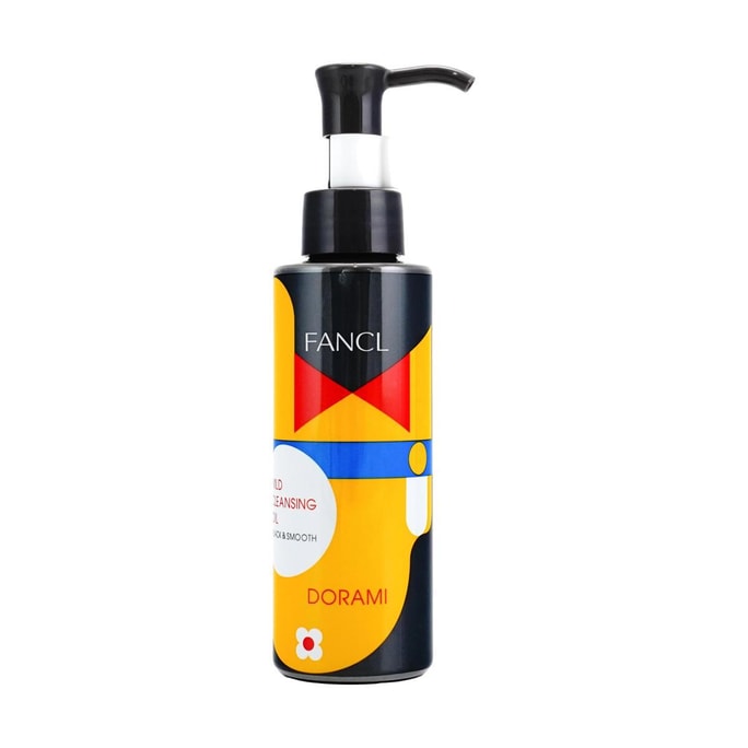 FANCL Doraemon Limited Edition Mild Cleansing Oil – Deep Pore Charcoal 120ml (2025 Limited Quantity)