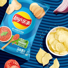 大陆版LAY'S乐事 薯片 意大利香浓红烩味 袋装 70g(新老包装混发)