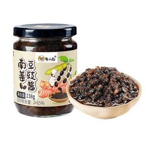 Yuexiaochu Southern Ginger Fermented Black Beans, For Steamed Fish & Ribs, 238g/bottle