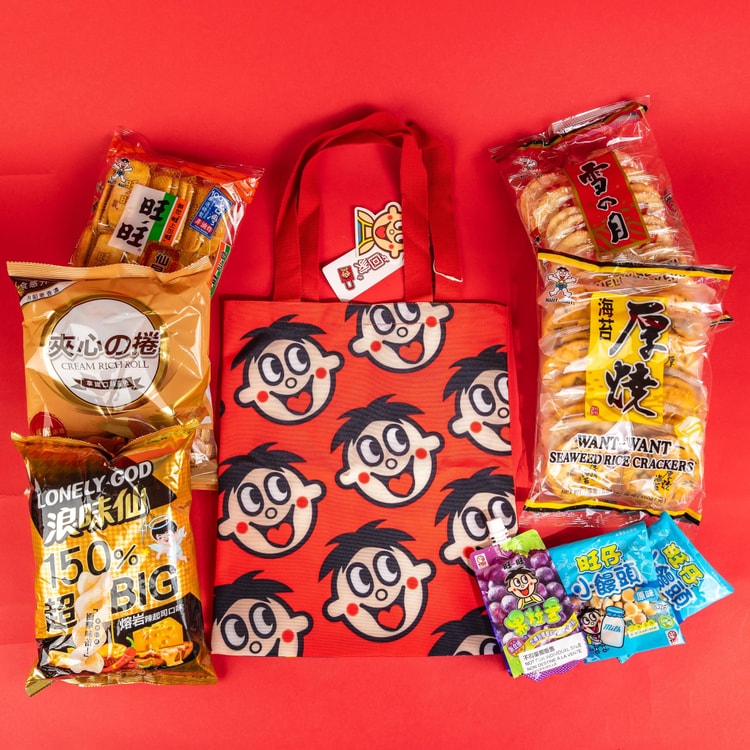 【美品】WWW_SAKENODAI WHAT WE WANT WANT WANT Assortment Snack Gift Box, 35.5 oz【Includes A Free