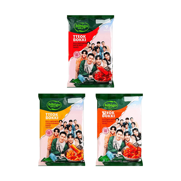 Tteokbokki - Rice Cakes, 12.69oz*3 flavors【CARATs】【SVT】【3 Flavors Combo】