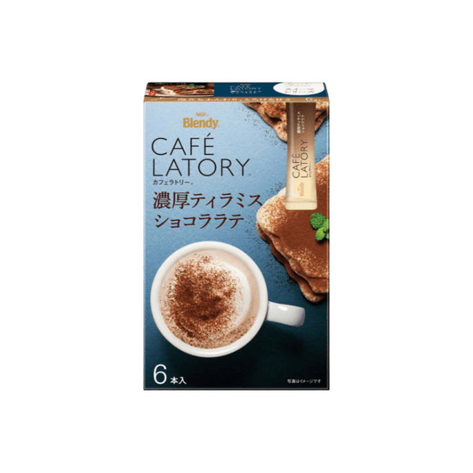 日本 AGF Cafe latory系列 速溶 浓醇提拉米苏巧克力拿铁  6条装