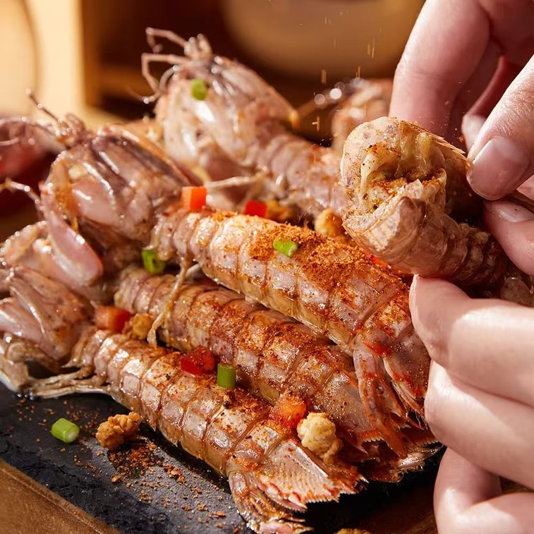 Garlic-flavoured pepper salt, mantis shrimp and pork rib seasoning, home-use, bagged, 15g*5 packs 5