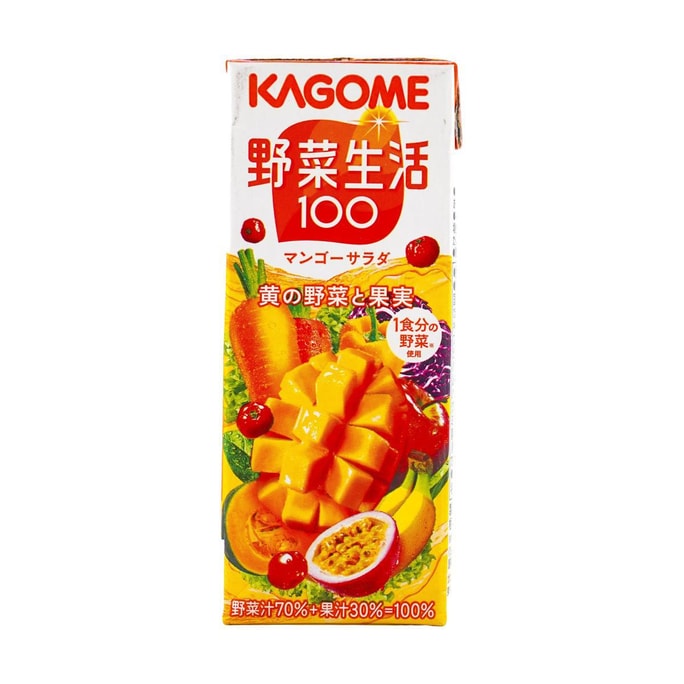 야사이세이카츠100 망고 야채 믹스 음료 6.76 fl oz