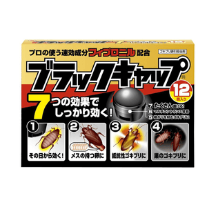 【日本直郵】EARTH 地球製藥 家用廚房無毒滅殺安速蟑螂屋小黑帽蟑螂藥 12個入