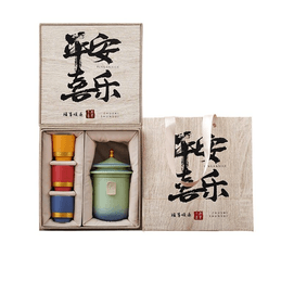 Palace Museum Creative Kung Fu Tea Set Gradient Green - Palace Museum High End+Palace Museum Cup 15 * 9.2cm