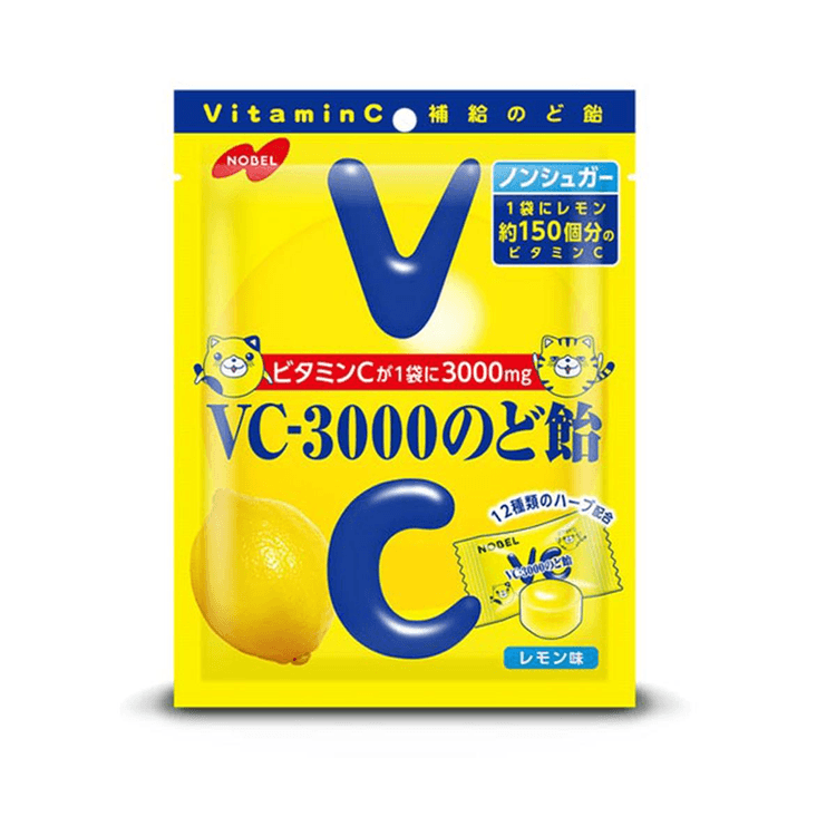 日本直送】ノーベルコンフェクショナリー VC-3000 のど飴 レモン味