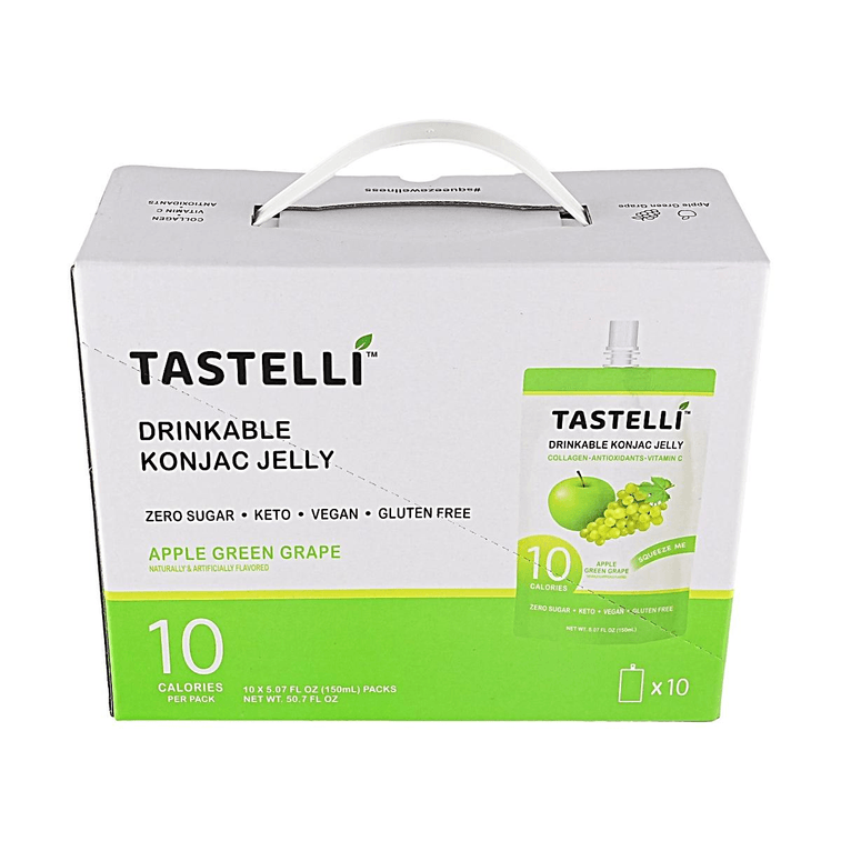 마시는 곤약 젤리, 사과/청포도 맛, 10팩, 150ml (50.7 fl oz)【설탕 0%, 저칼로리, 비건】【콜라겐 & 비타민 C 함유】 3