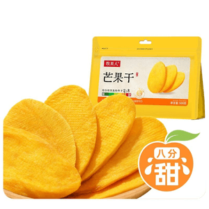 [중국 직송] 무구오렌 건조망고 슬라이스, 두껍게 썬 스낵, 건조 과일 보존식품, 사무실 간식 (500g x 1 봉지)