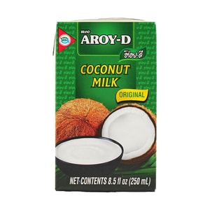 Coconut Milk 8.5 fl oz【Pure Natural 0 Sugar】 【For DIY Drinks/Thai Cooking/Sago Dessert】