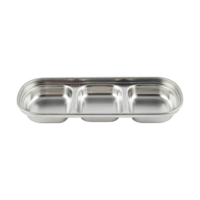 304 Stainless Steel Divided Sauce 3 Compartments