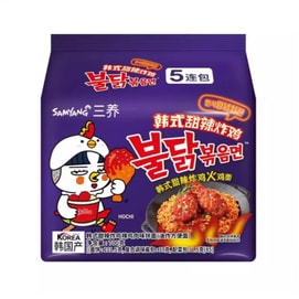Korean sweet and spicy fried chicken turkey noodles instant noodles instant noodles 700g five consecutive bags