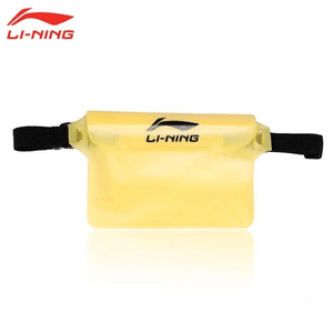 Li Ning Waterproof Bag, Crossbody Waist Bag, Mobile Phone Storage Bag, Drifting Swimming Diving Bag, Yellow 22 * 15cm