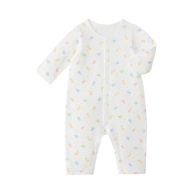 商品详情 - MIKIHOUSE||双层纱布纯棉舒适婴儿连体服||60cm 白色 - image  0