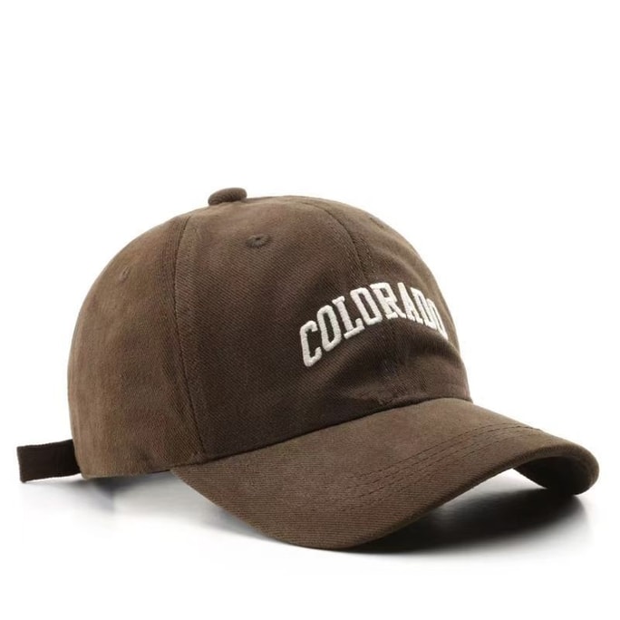 2025 New Letter Embroidery Baseball Cap For Men And Women Sun Protection All-match Brown Adjustable 1pc