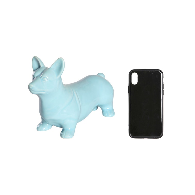 페토라마 스탠딩 코기 세라믹 강아지 홈 데코 - 밝은 파란색 6