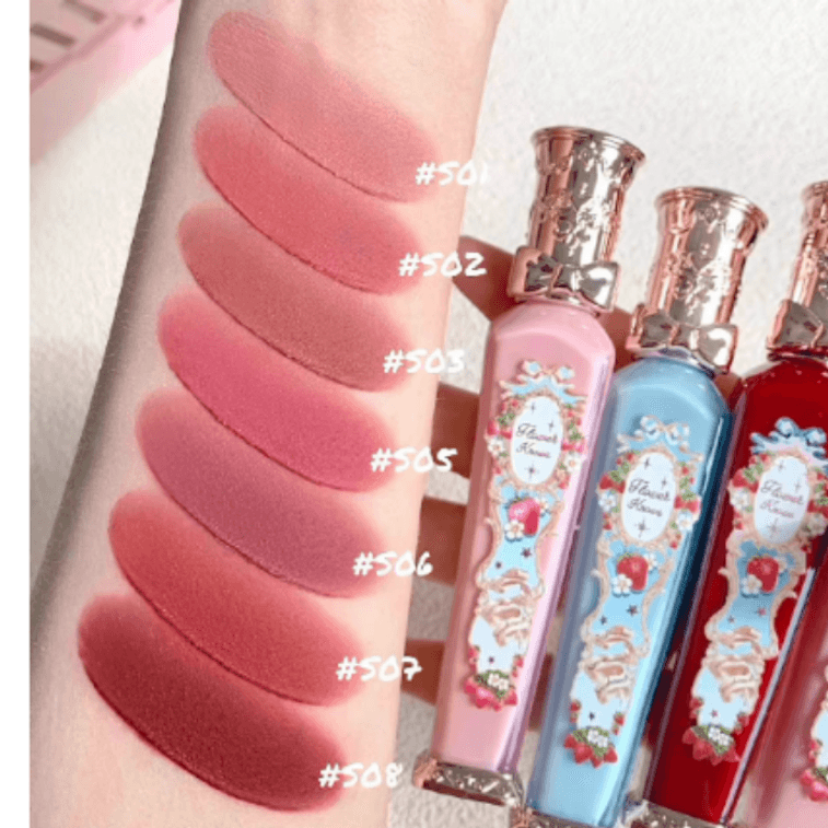 フラワーノウズ ストロベリーロココシリーズ クラウドリップクリーム、リップグロス、リップティント、口紅 - 軽いつけ心地、長持ち、マット仕上げ、3.5ml (#S03 ミルクモカ) 3